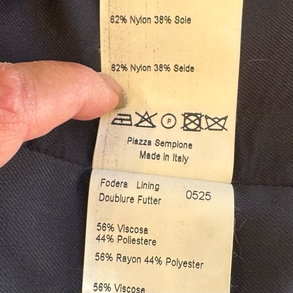 Piazza Sempione Jacket Batik Print Silver Black Buttons Gold Flecks EU 44/US 12 - Picture 10 of 10